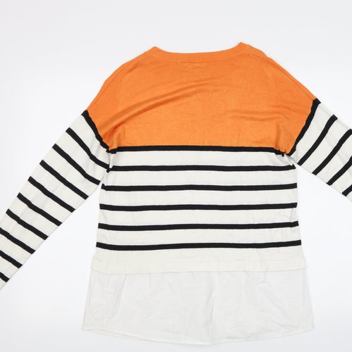 Exquiss's Womens Multicoloured Striped  Tunic Jumper Size M