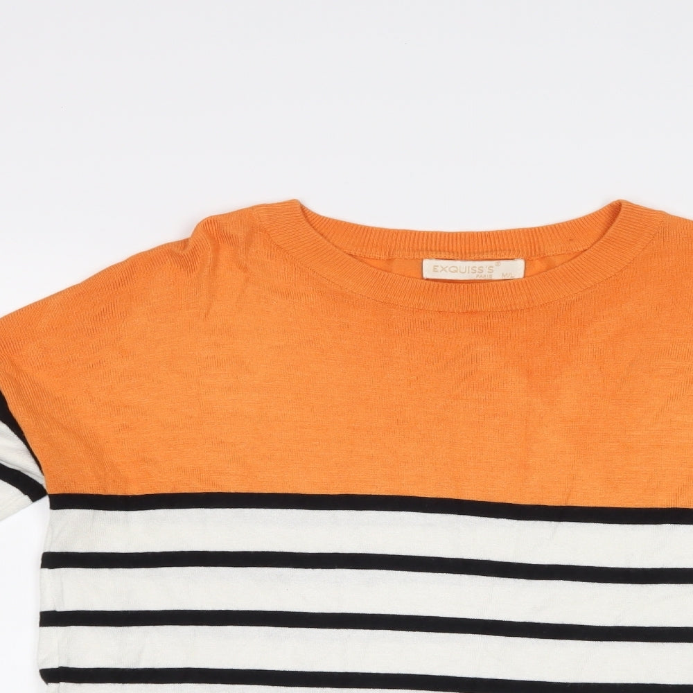 Exquiss's Womens Multicoloured Striped  Tunic Jumper Size M