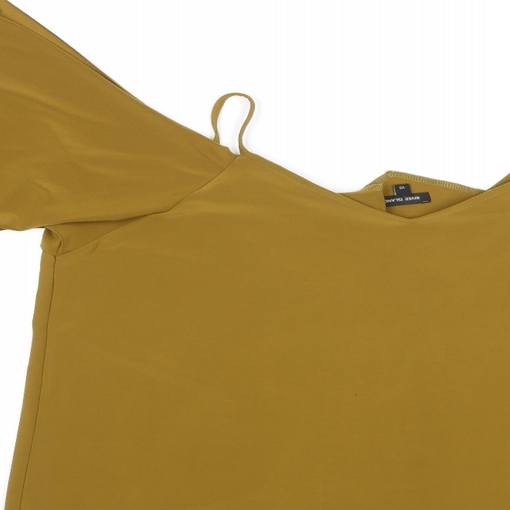 River Island Womens Gold   Basic Blouse Size 10