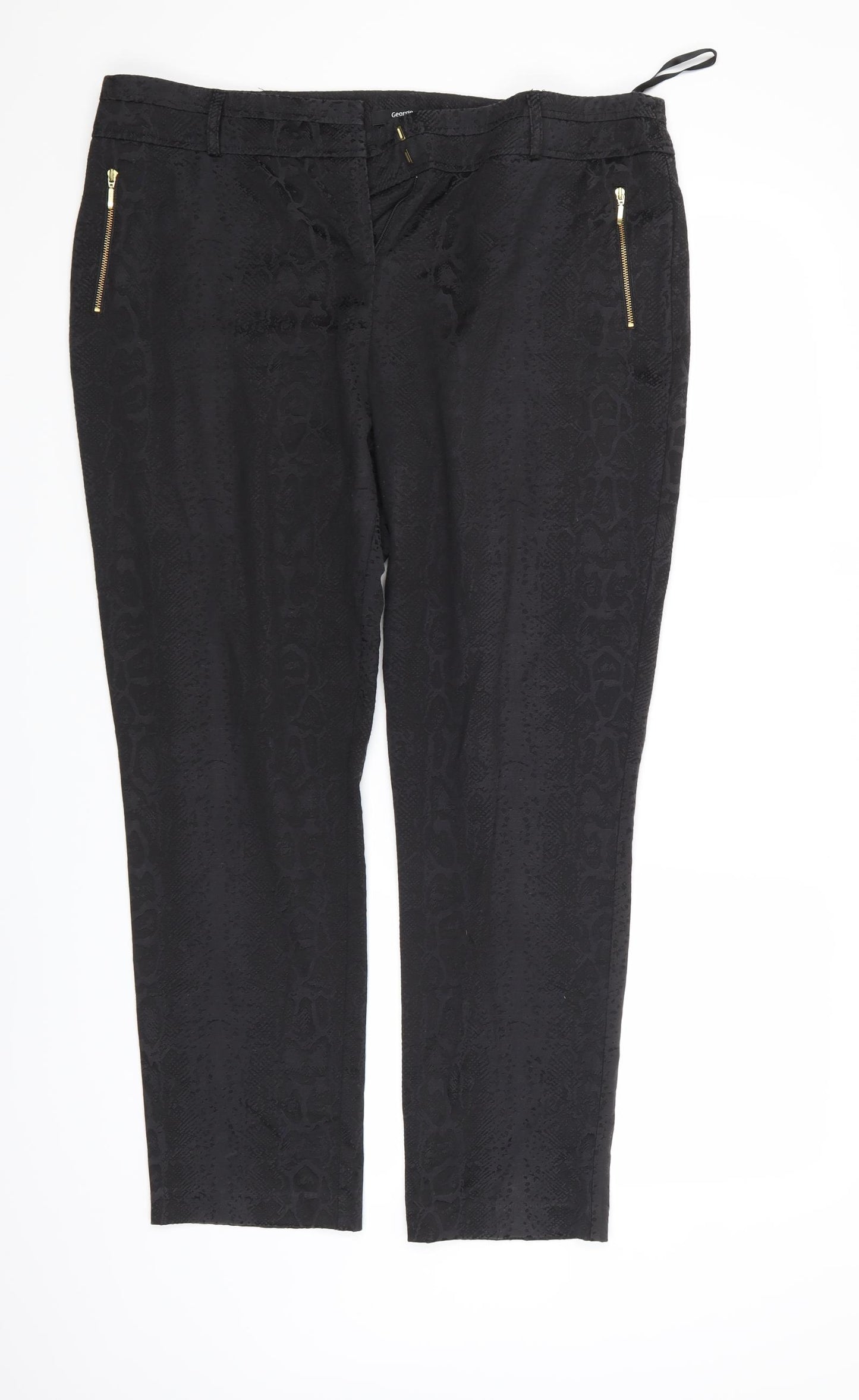 George Womens  Animal Print  Trousers  Size 16 L27 in