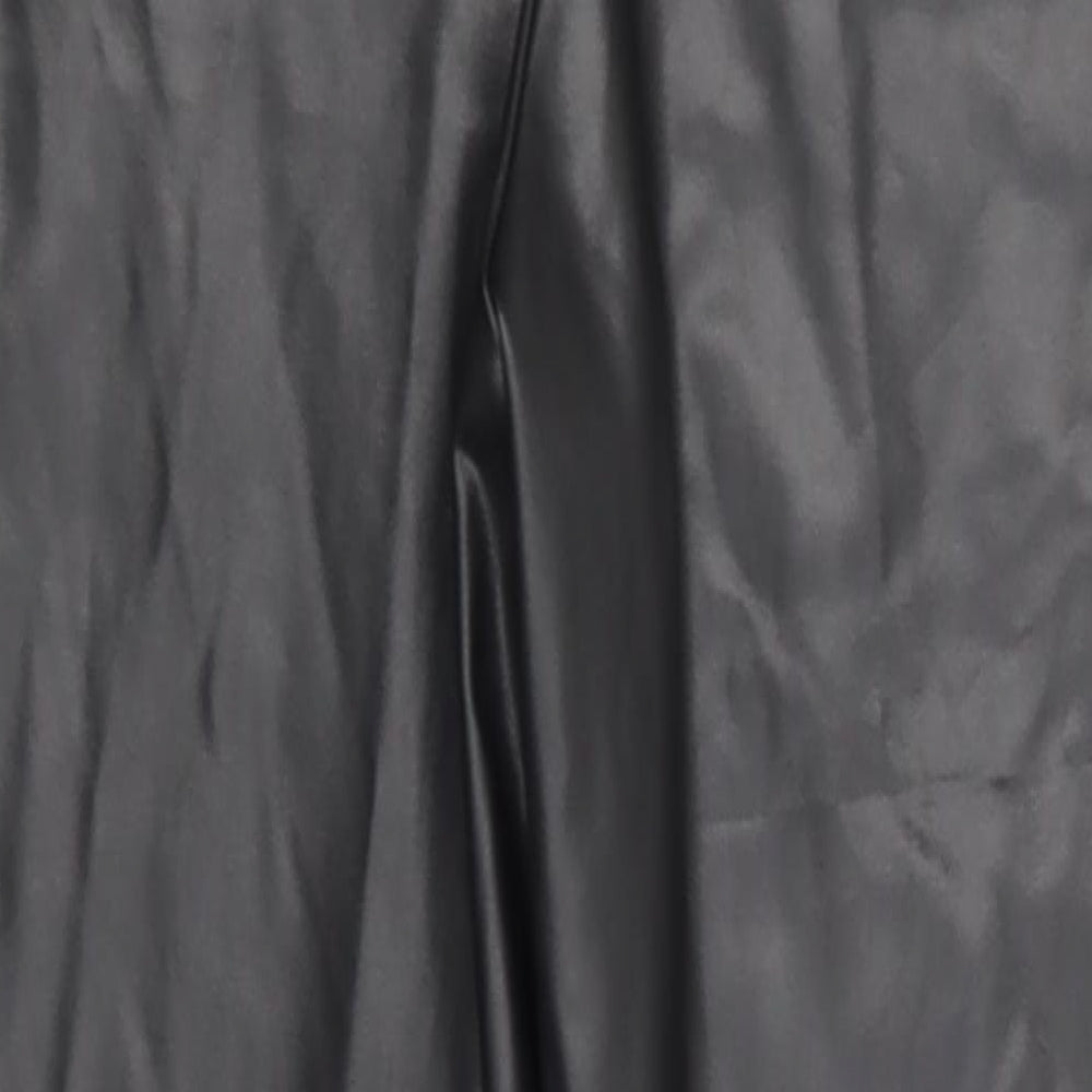 Boohoo Womens Black   Jegging Trousers Size 16 L25 in - leather look leggings/jeggings
