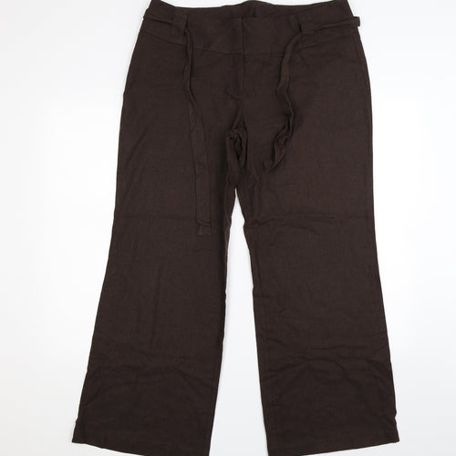 New Look Womens Brown   Trousers  Size 14 L30 in