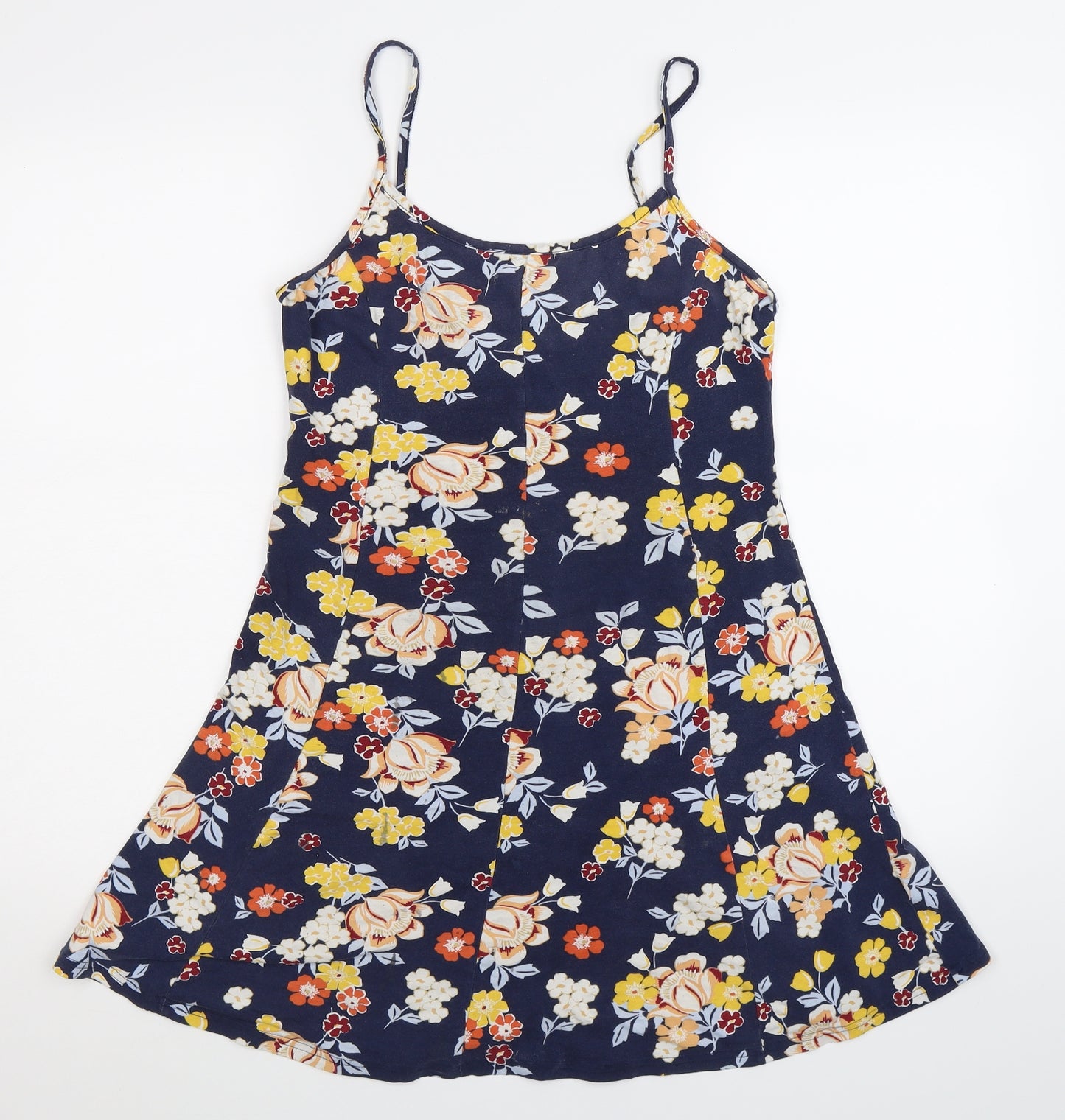 New Look Womens Blue Floral  Skater Dress  Size 12