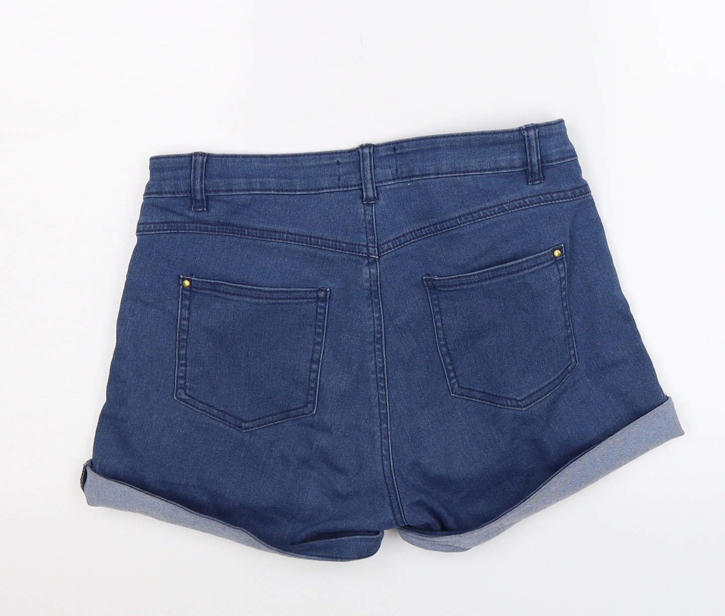 Select Womens Blue  Denim Cut-Off Shorts Size 8