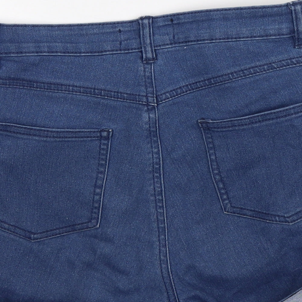 Select Womens Blue  Denim Cut-Off Shorts Size 8
