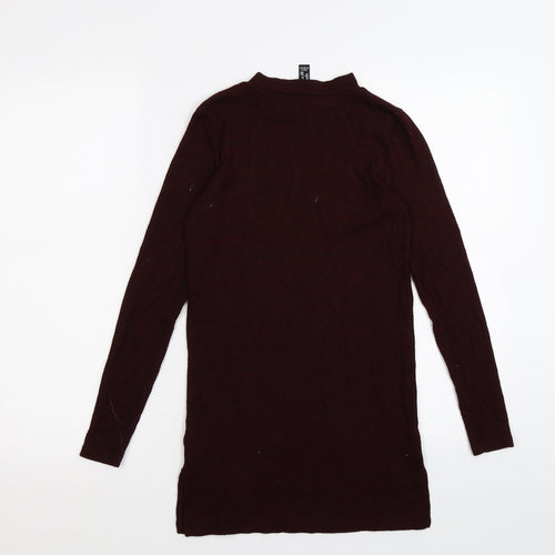 Very Womens Brown Striped  Pullover Jumper Size 6  - burgundy