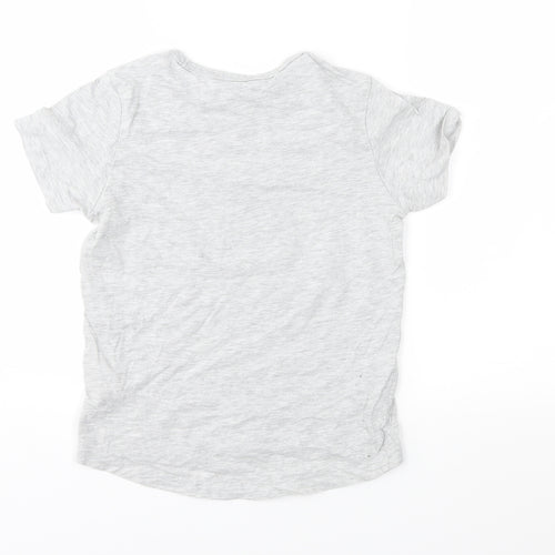 Nutmeg Boys Grey  Jersey Basic T-Shirt Size 6-7 Years