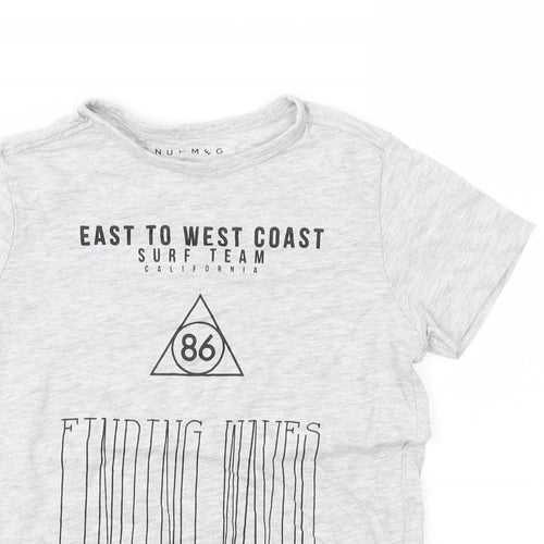 Nutmeg Boys Grey  Jersey Basic T-Shirt Size 6-7 Years