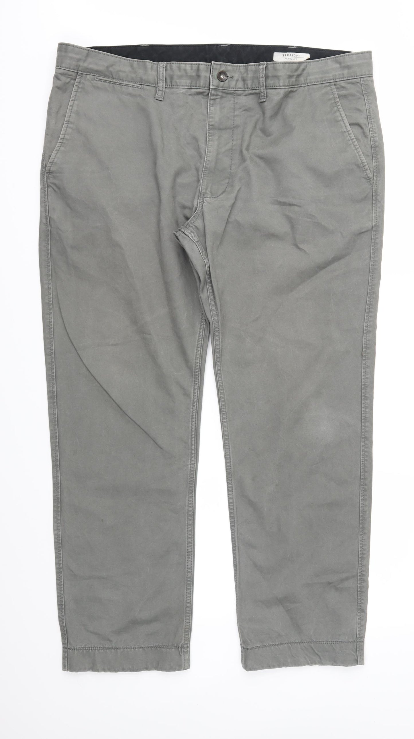 Marks and Spencer Mens Green  Denim Straight Jeans Size 40 in L29 in