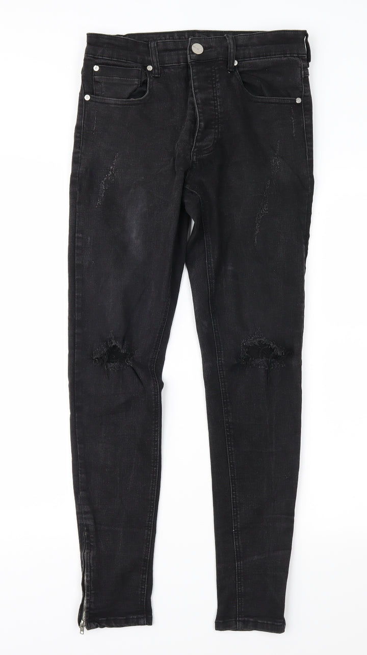 Asylum Womens Black Denim Skinny Jeans Size 30 in L29 in