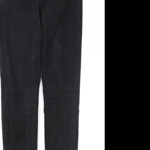 Asylum Womens Black  Denim Skinny Jeans Size 30 in L29 in