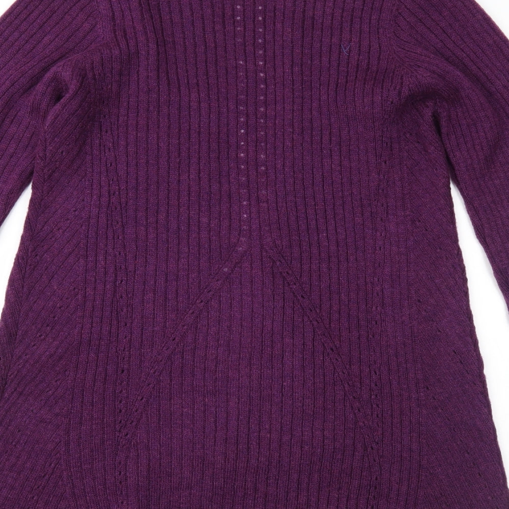 Per Una Womens Purple  Knit Cardigan Jumper Size 14