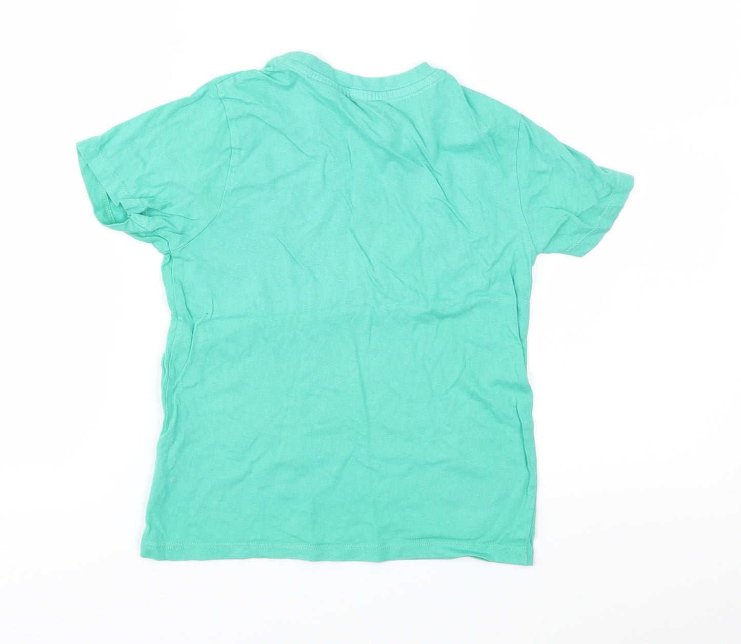 Pep&Co Boys Green  Jersey Basic T-Shirt Size 6-7 Years
