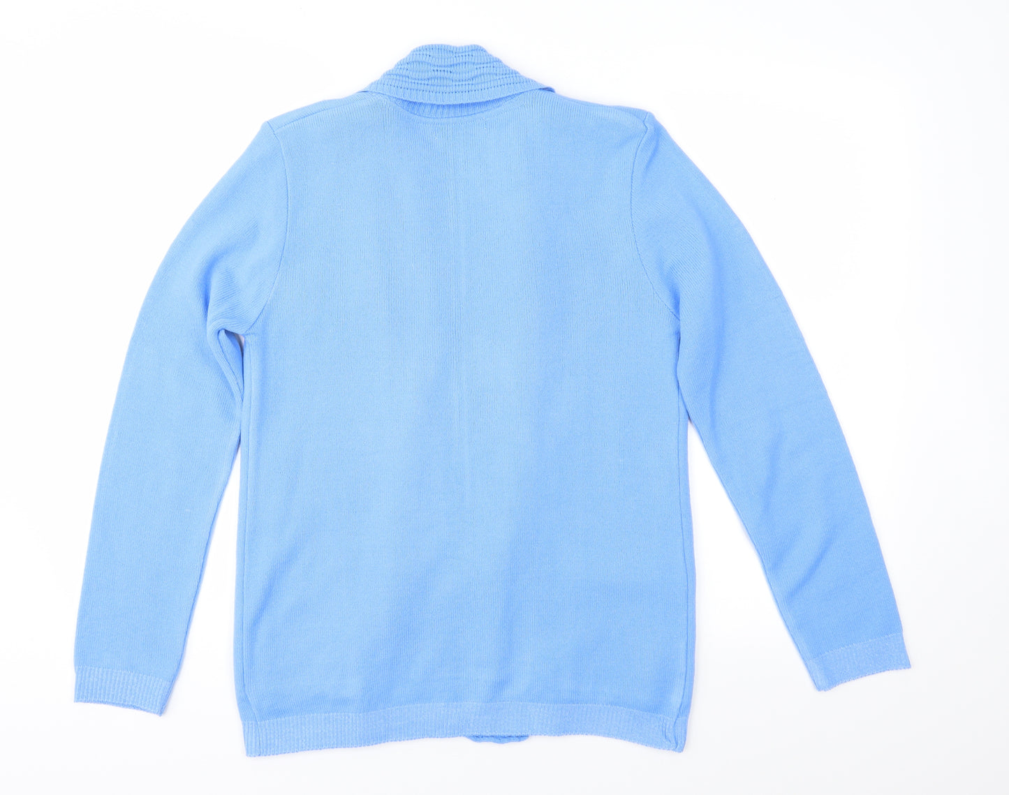 Alexara Womens Blue Geometric Knit Pullover Jumper Size S