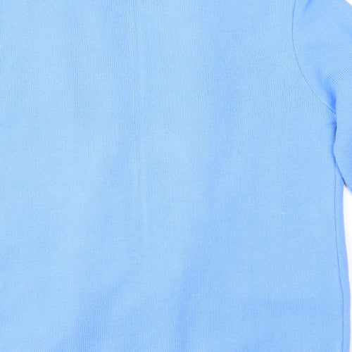 Alexara Womens Blue Geometric Knit Pullover Jumper Size S
