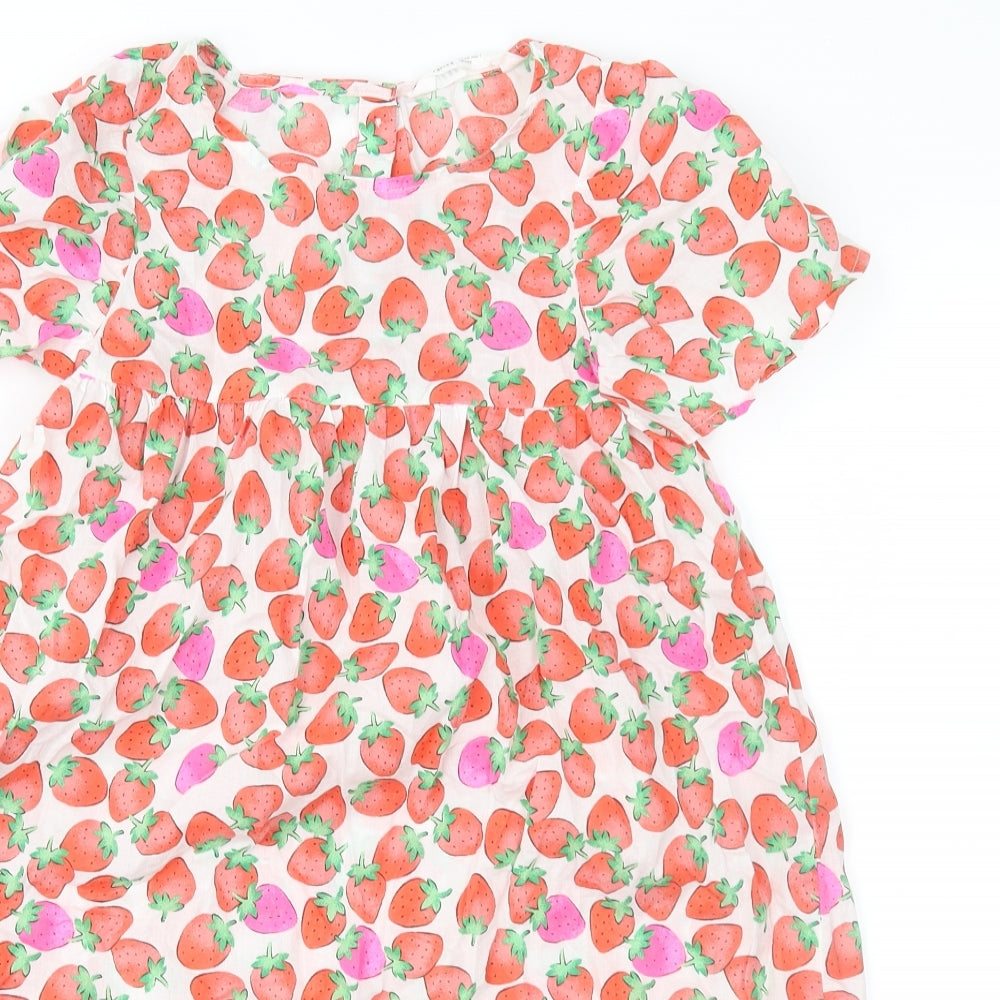 H&M Girls Pink Geometric  Fit & Flare  Size 9 Years