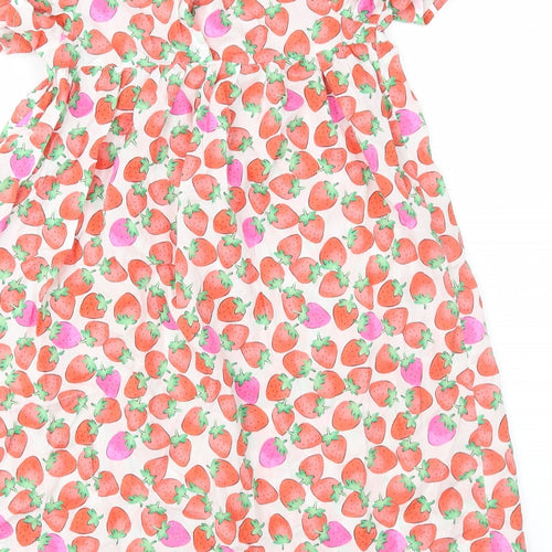 H&M Girls Pink Geometric  Fit & Flare  Size 9 Years