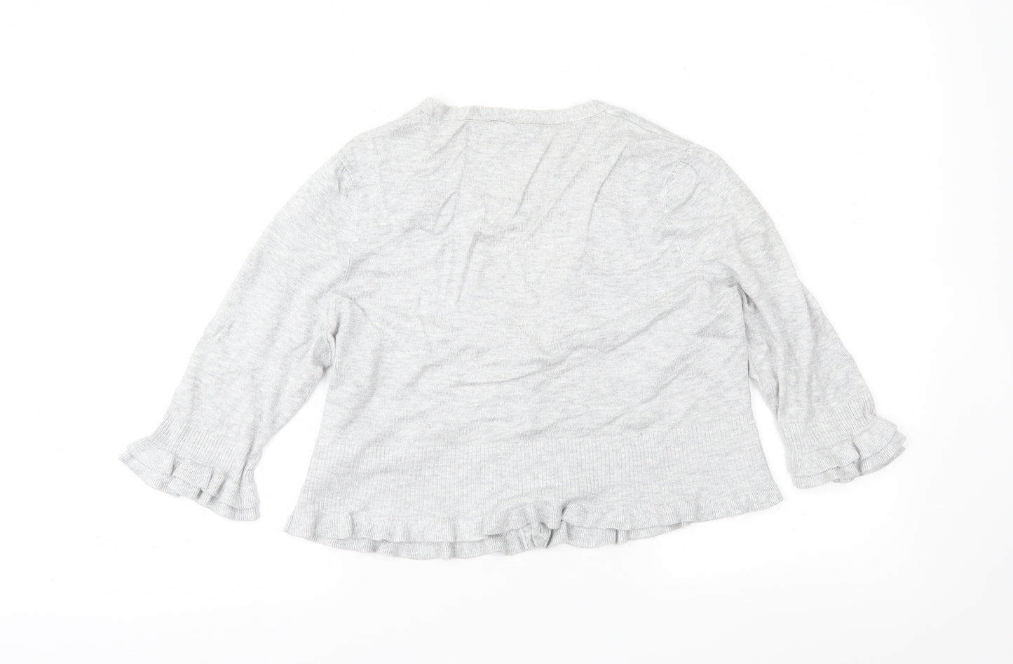 New Look Womens Grey  Knit Cardigan Jumper Size 14