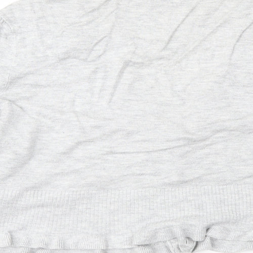 New Look Womens Grey  Knit Cardigan Jumper Size 14