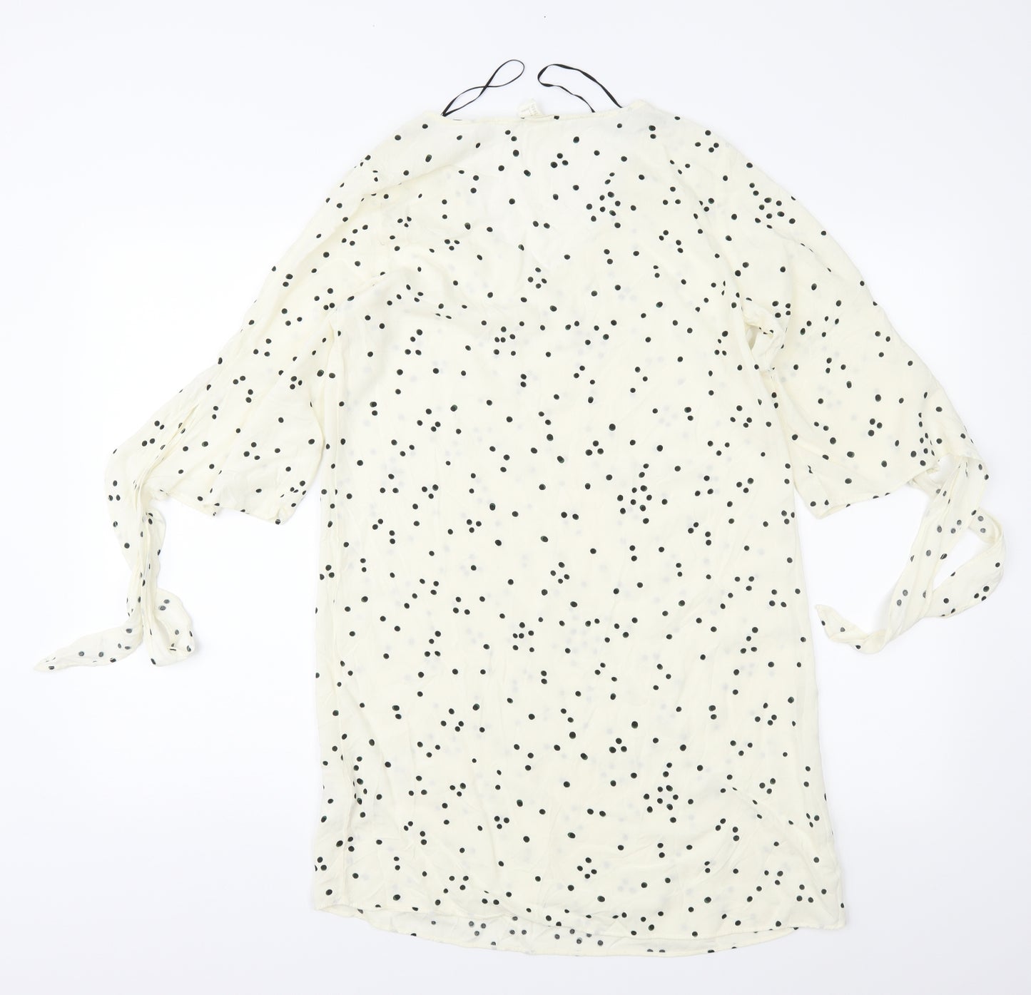 H&M Womens Ivory Polka Dot  Shift  Size 6