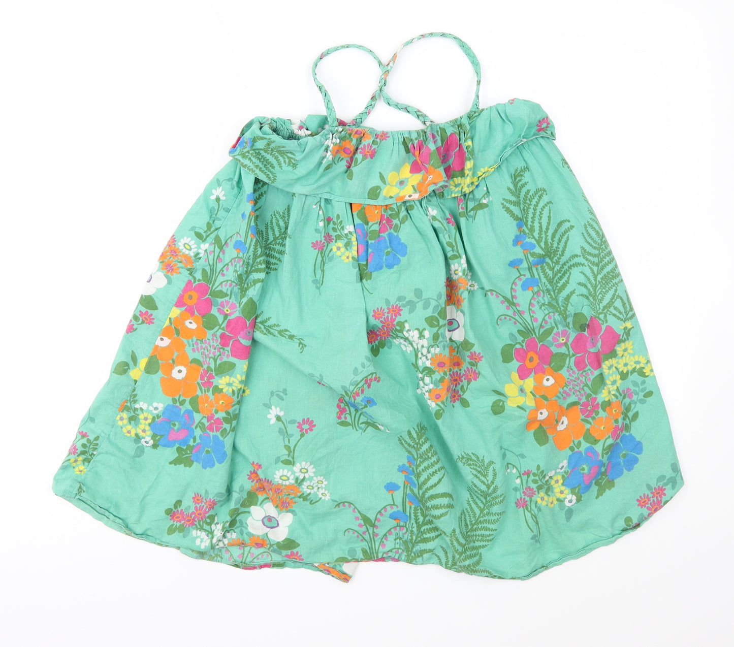 NEXT Girls Green Floral  Fit & Flare  Size 9 Years