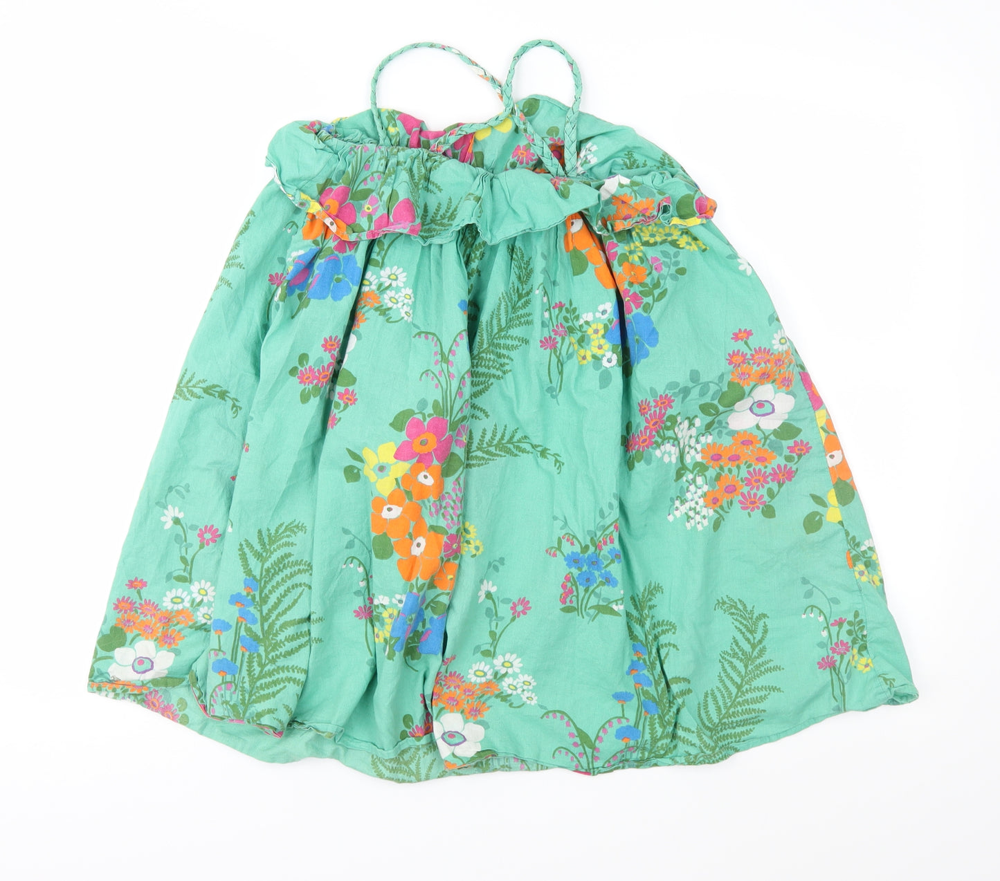 NEXT Girls Green Floral  Fit & Flare  Size 9 Years