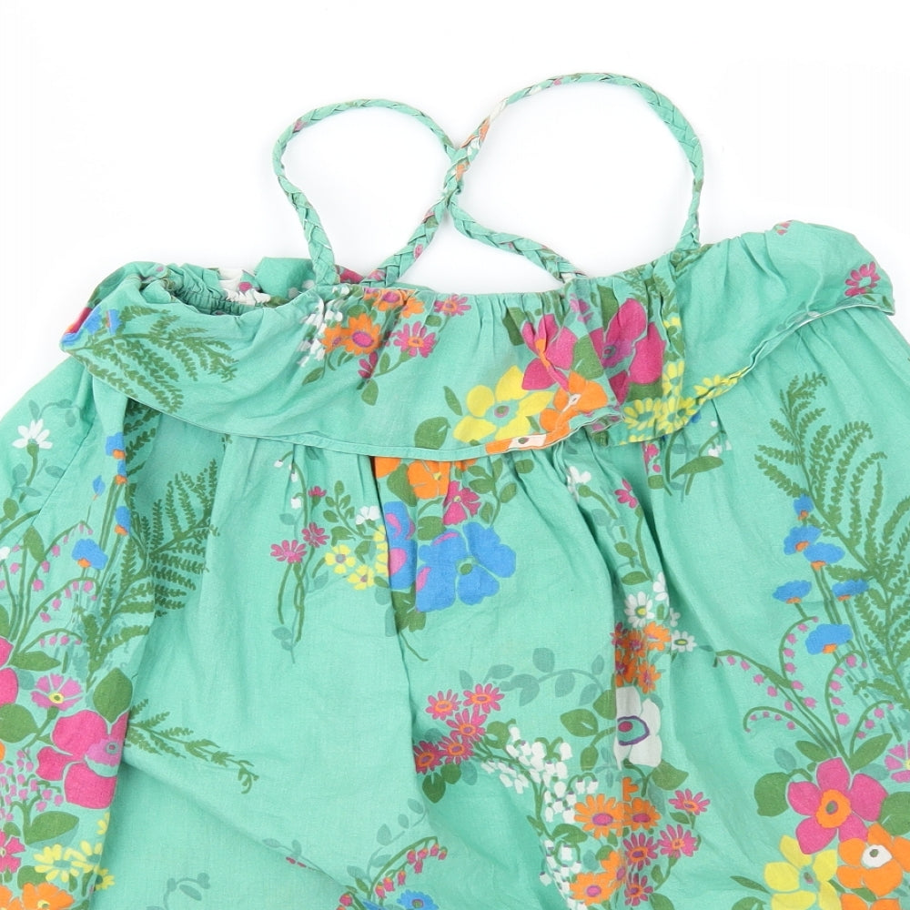 NEXT Girls Green Floral  Fit & Flare  Size 9 Years