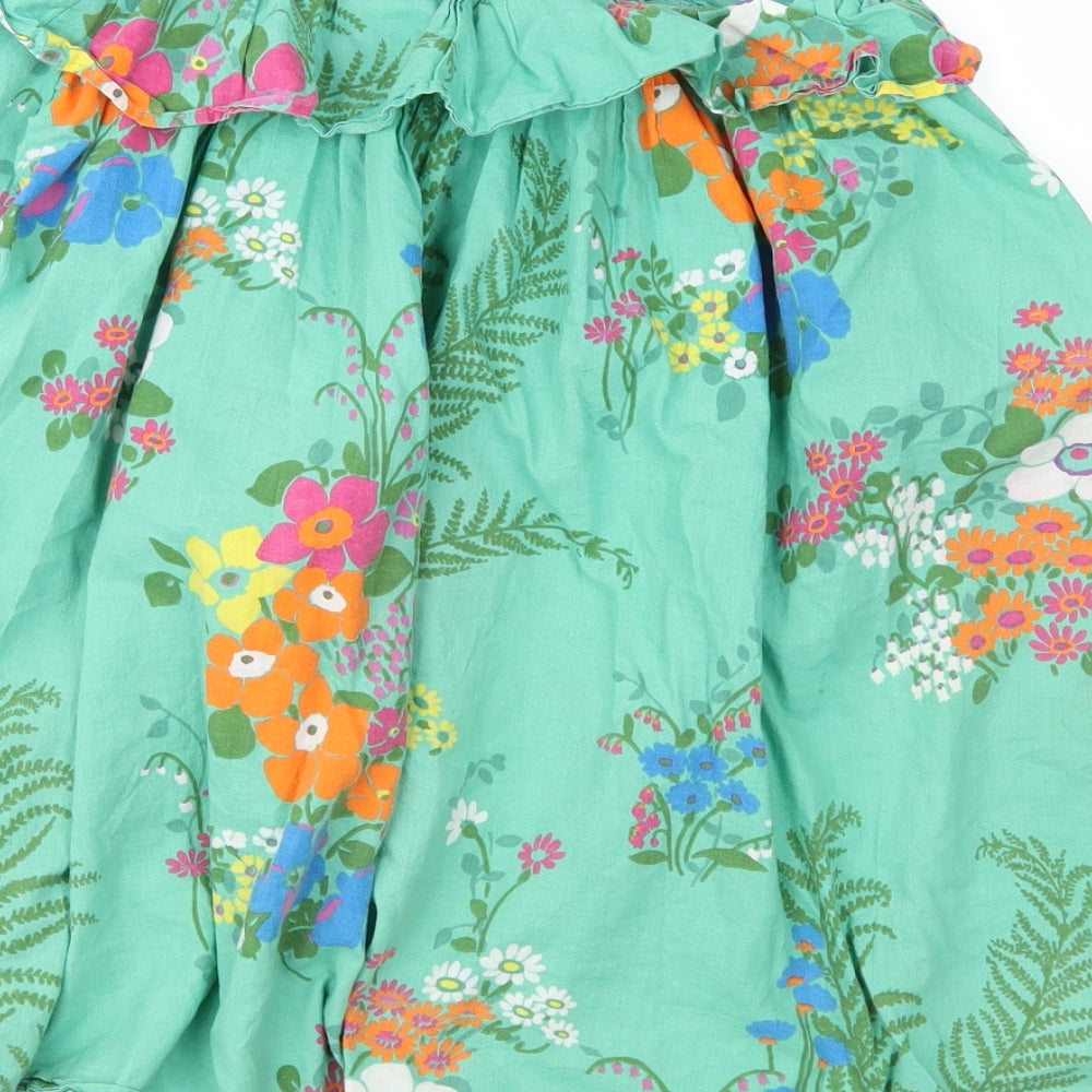 NEXT Girls Green Floral  Fit & Flare  Size 9 Years