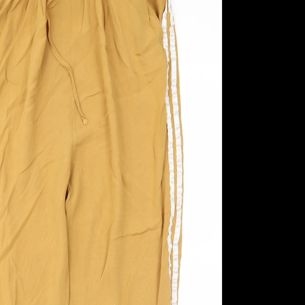 PRETTYLITTLETHING Womens Brown   Cropped Trousers Size 14 L23 in