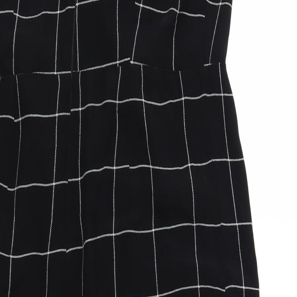 F&F Womens Black Check  Jumpsuit One-Piece Size 14 L20 in