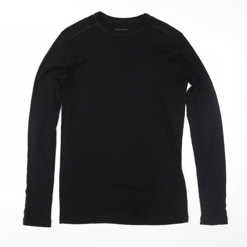 AllSaints Mens Black  Jersey  T-Shirt Size XS