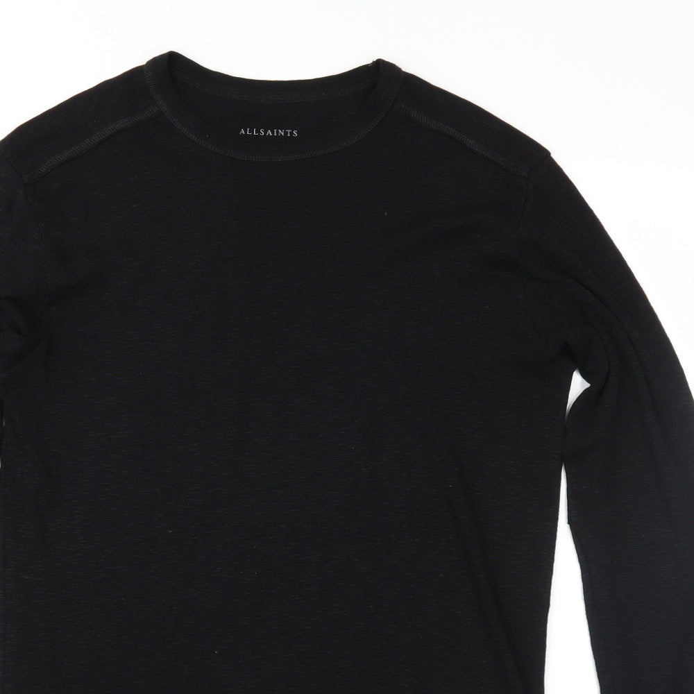 AllSaints Mens Black  Jersey  T-Shirt Size XS