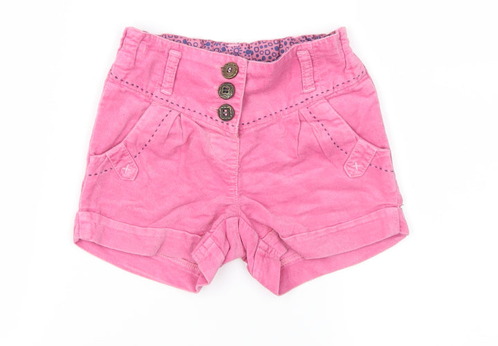 NEXT Girls Pink  Velvet Cropped Trousers Size 12-18 Months