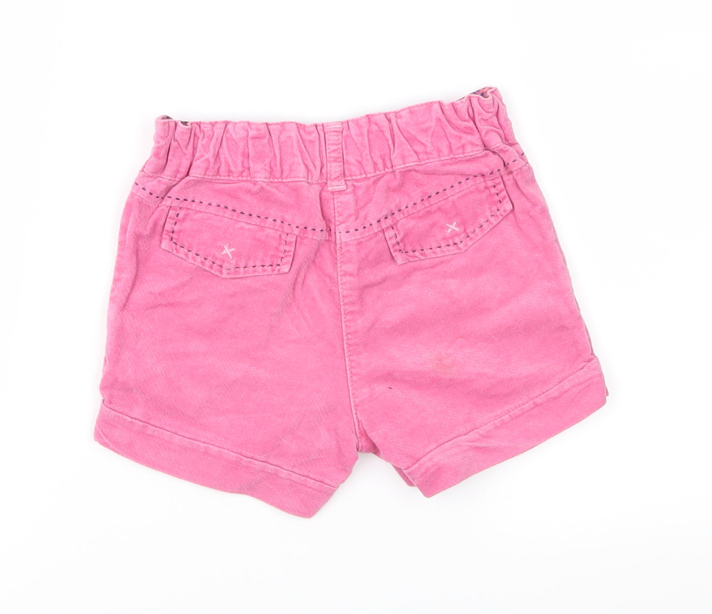 NEXT Girls Pink  Velvet Cropped Trousers Size 12-18 Months