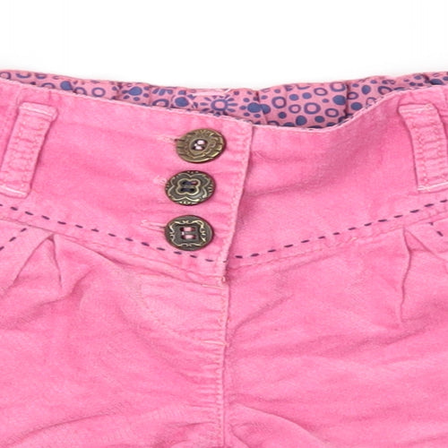 NEXT Girls Pink  Velvet Cropped Trousers Size 12-18 Months