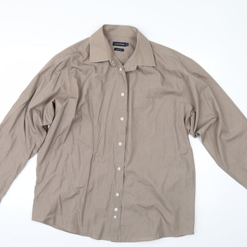 Taylor & Wright Mens Beige    Button-Up Size 16