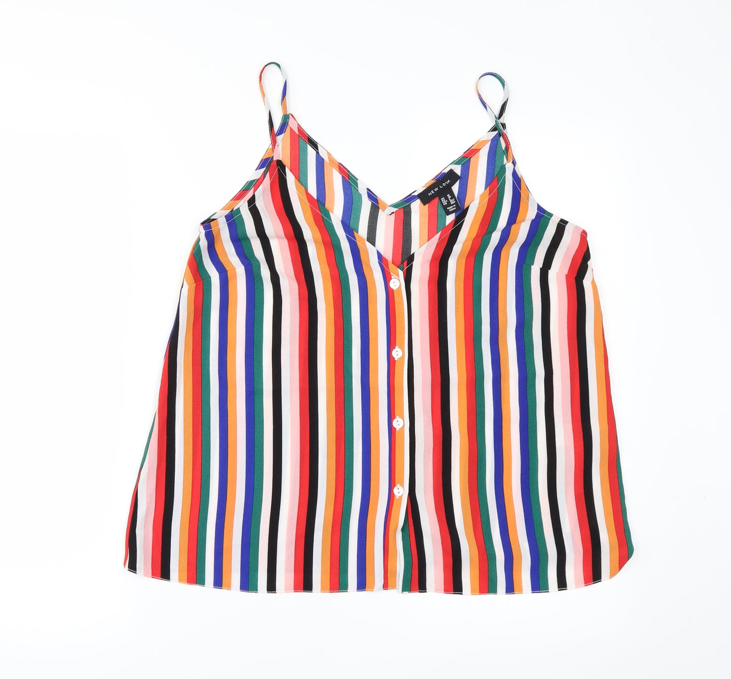 New Look Womens Multicoloured Striped  Camisole T-Shirt Size 10
