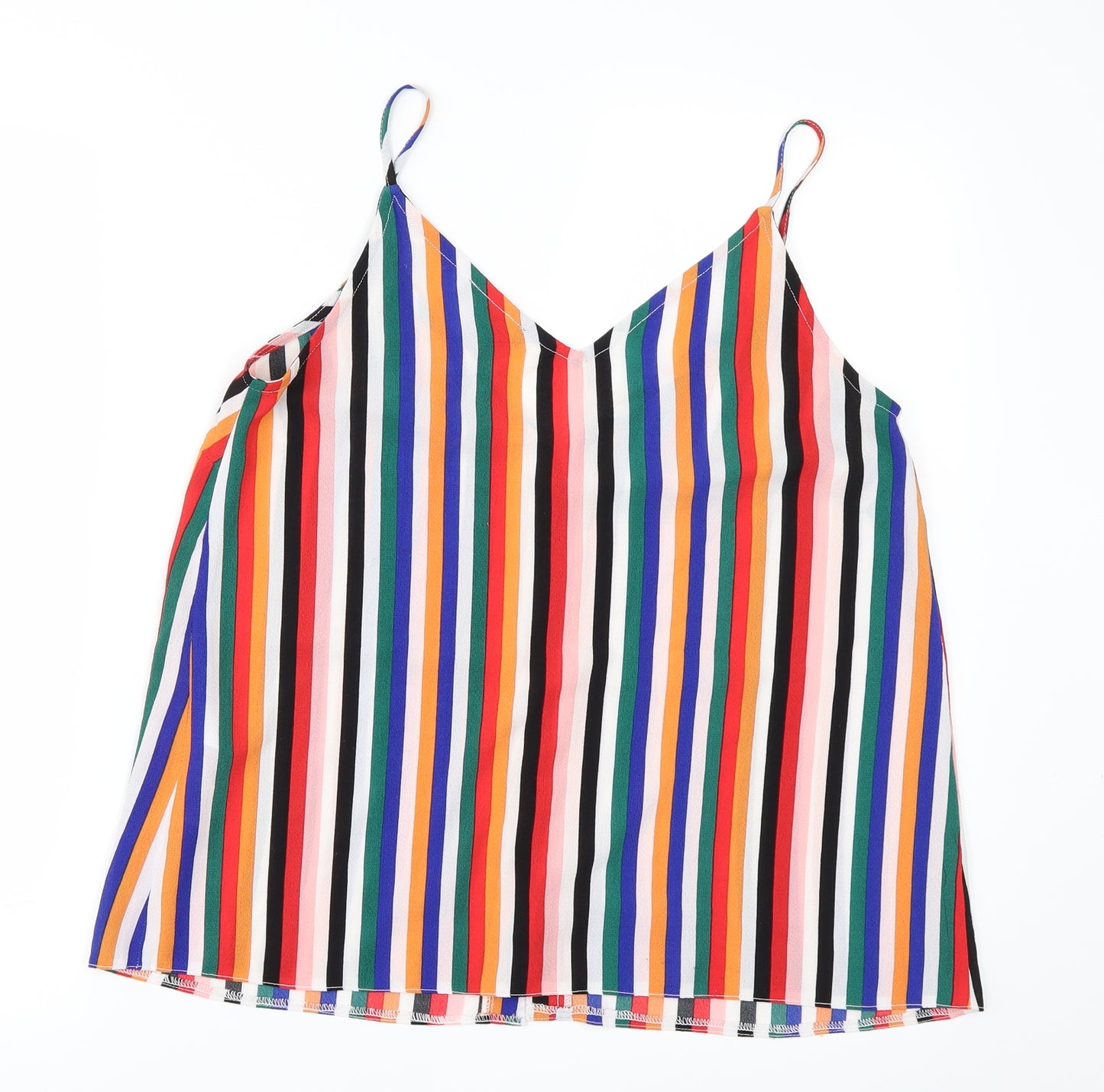 New Look Womens Multicoloured Striped  Camisole T-Shirt Size 10