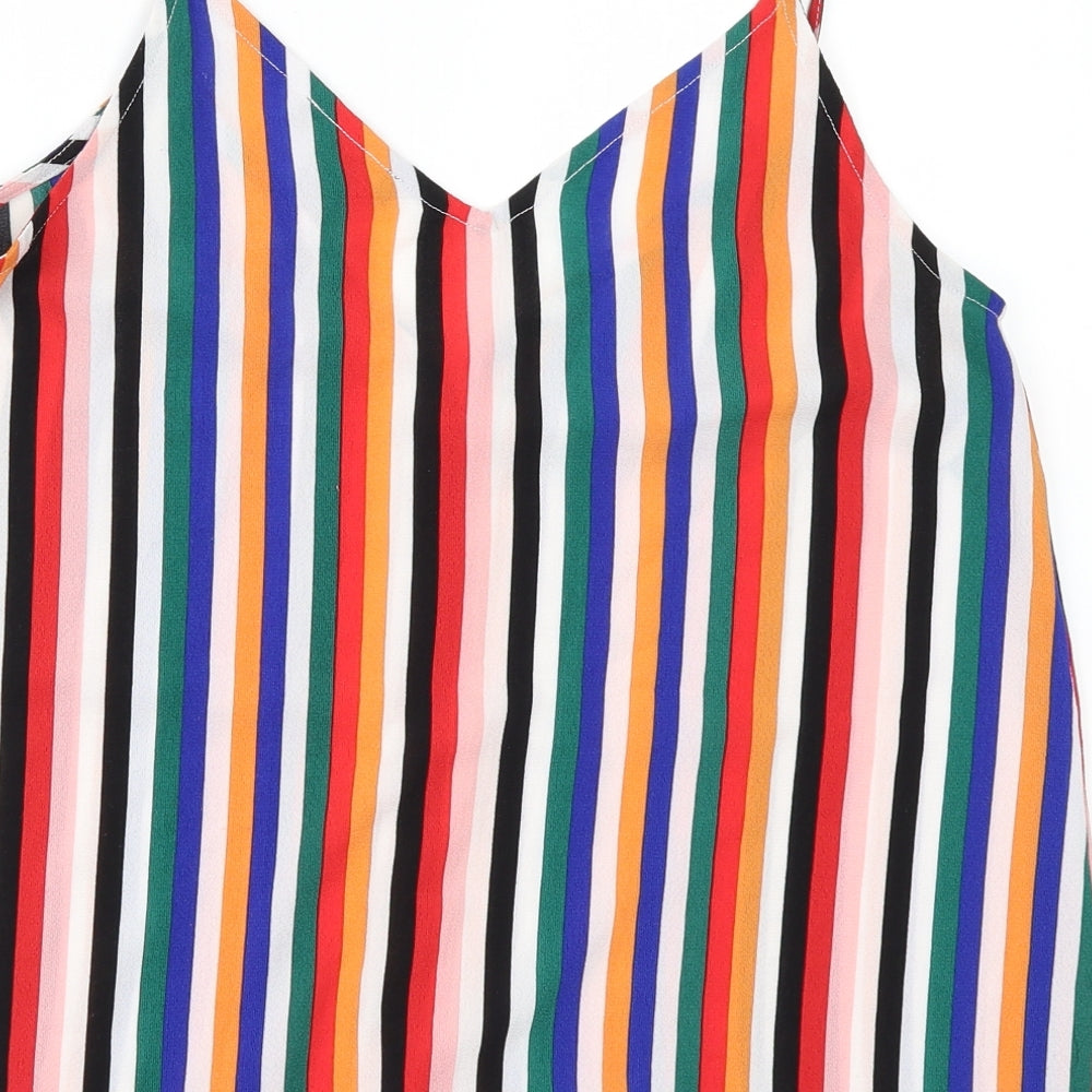 New Look Womens Multicoloured Striped  Camisole T-Shirt Size 10