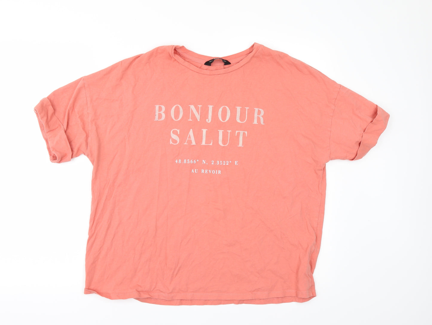 F&F Womens Orange   Basic T-Shirt Size 16