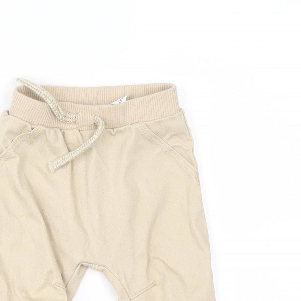 George Boys Beige   Jogger Trousers Size 0-3 Months