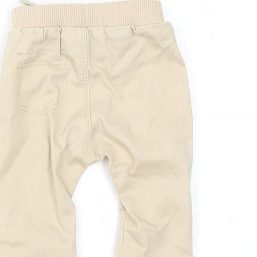George Boys Beige   Jogger Trousers Size 0-3 Months
