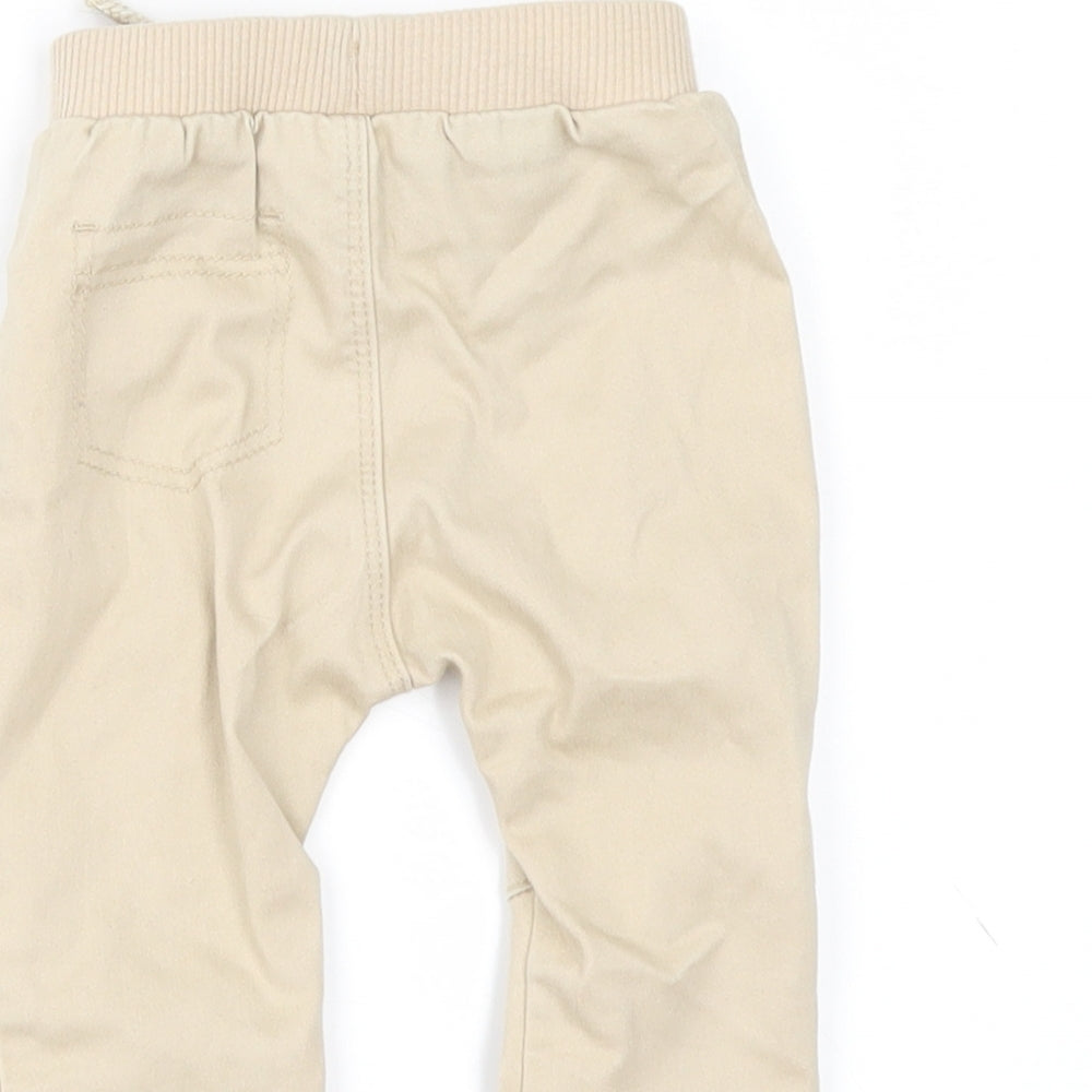 George Boys Beige   Jogger Trousers Size 0-3 Months