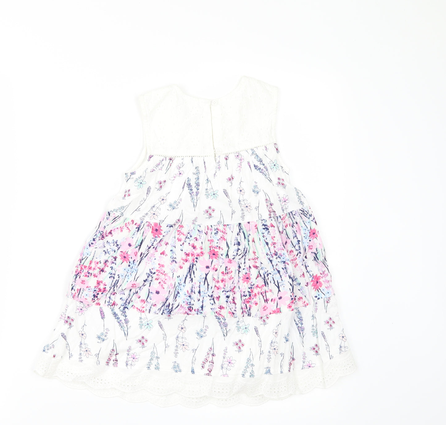 George Girls White Floral  A-Line  Size 5-6 Years