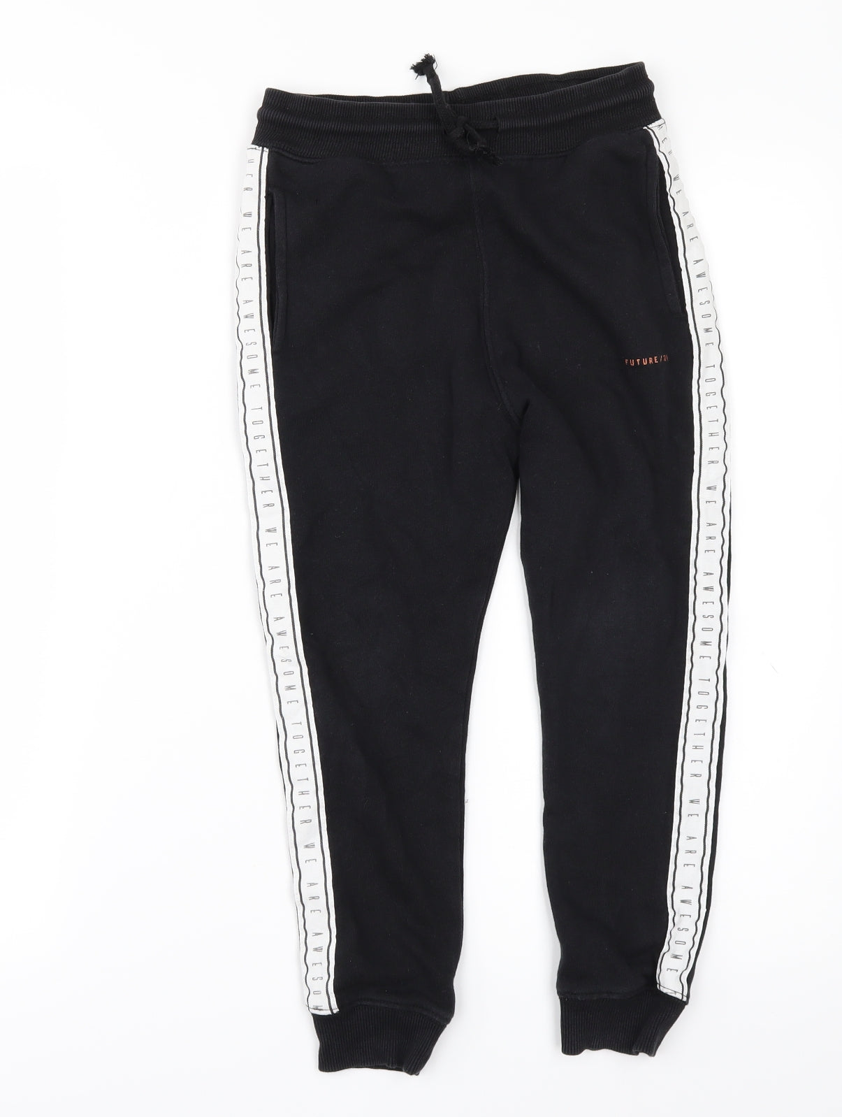 George Boys Black   Jogger Trousers Size 7-8 Years