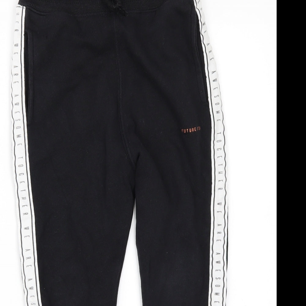 George Boys Black   Jogger Trousers Size 7-8 Years