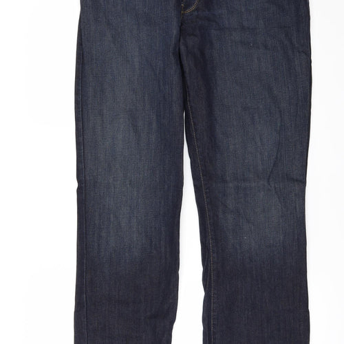 Henri Lloyd Mens Black  Denim Straight Jeans Size 34 in L33 in