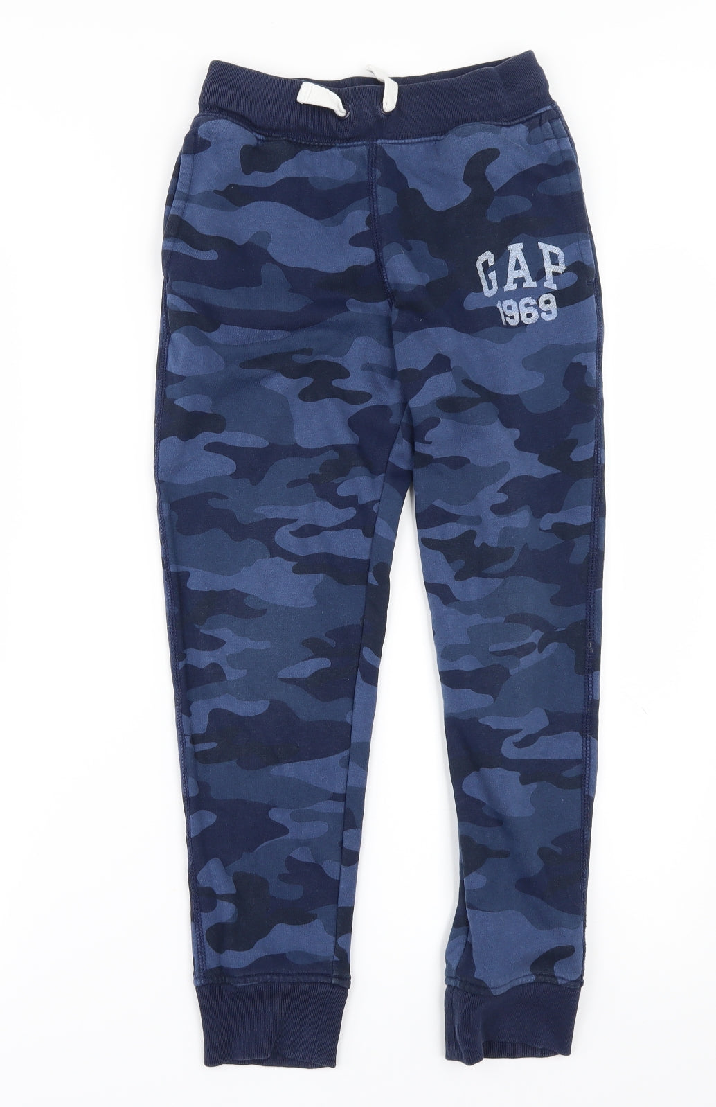 Gap Boys Blue Camouflage  Jogger Trousers Size 8 Years