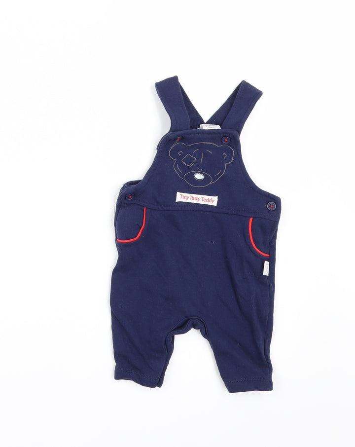 F&F Boys Blue   Dungaree One-Piece Size 0-3 Months