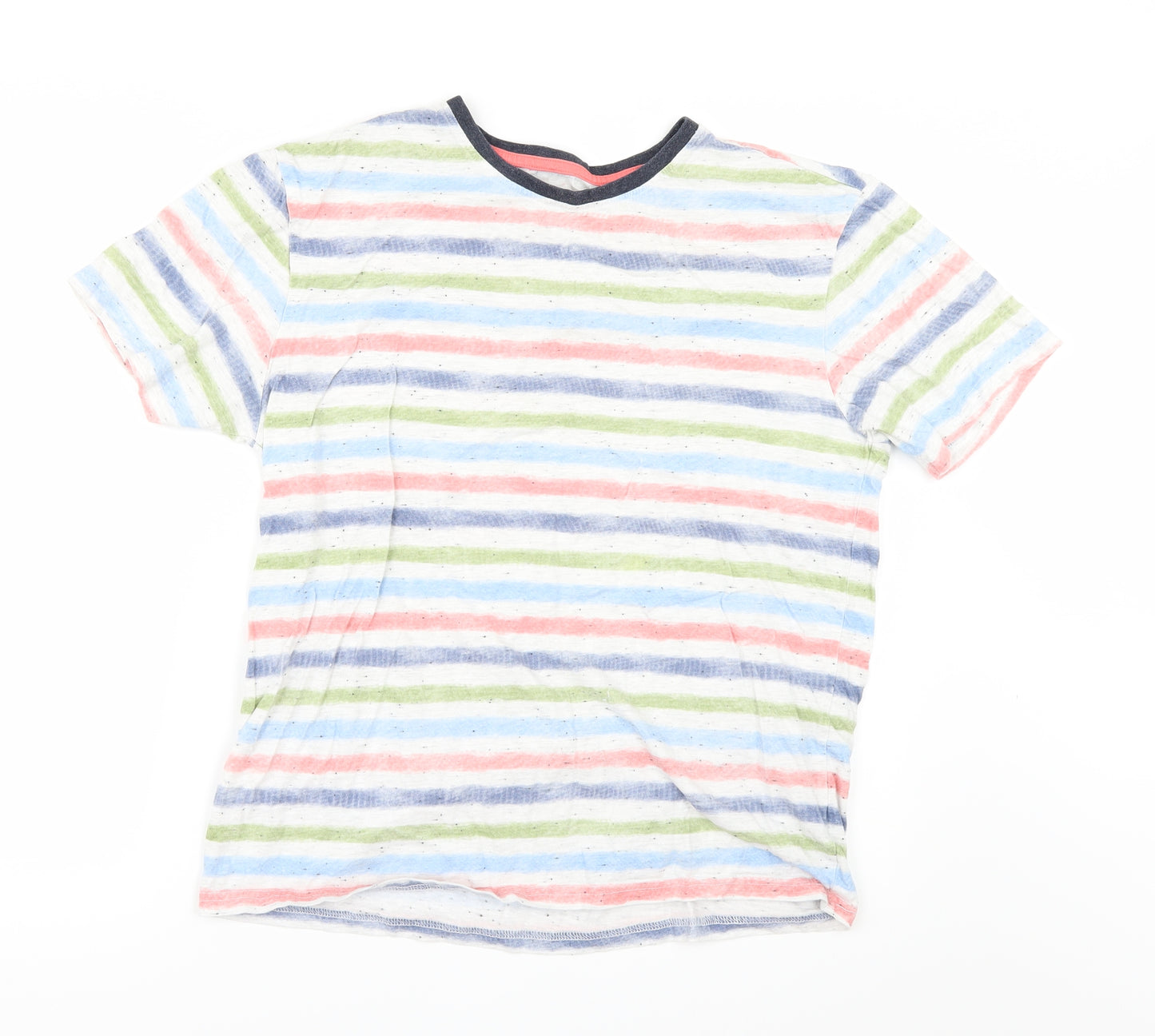 F&F Mens Multicoloured Striped   T-Shirt Size M